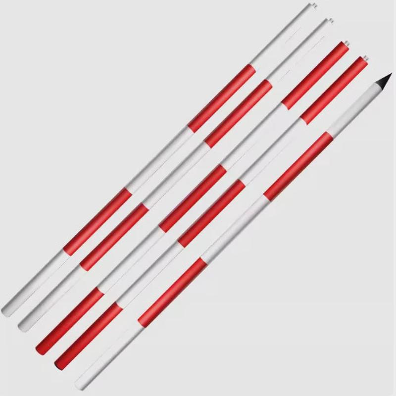 标杆花杆测量红白标尺杆测量用花杆测绘2米/3米/5米铝合金测深杆