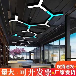 创意Y形工程灯现代简约健身房走廊过道灯具灯饰创意人字形办公灯