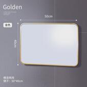 厂家直销贴墙贴墙浴室镜子壁挂厕所镜子带置物架免打孔自粘化妆镜