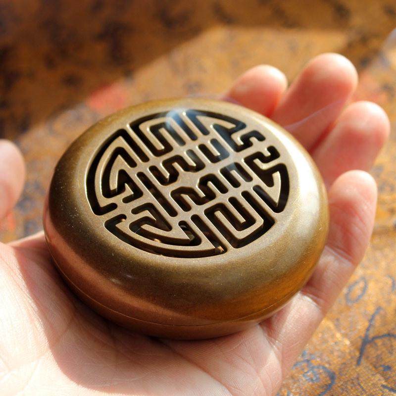 黄铜香炉篆香炉沉香盘香炉铜熏香炉家用香篆炉香道工具（现货）,家居饰品,香薰炉,淘宝优惠券,粉丝福利购,淘宝优惠卷