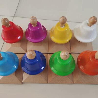 奥尔夫打击乐器8音彩色碰童八音旋律钟彩虹碰钟八音课铃儿钟乐器