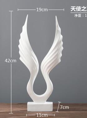 创意天使摆设翼摆件树脂大鹏展翅装饰品客厅电视柜办公室工艺品之