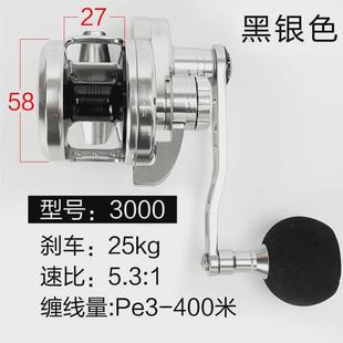 小金牛全金属慢摇铁板轮鼓轮eco2030大物钓船轮近海25kg海钓轮