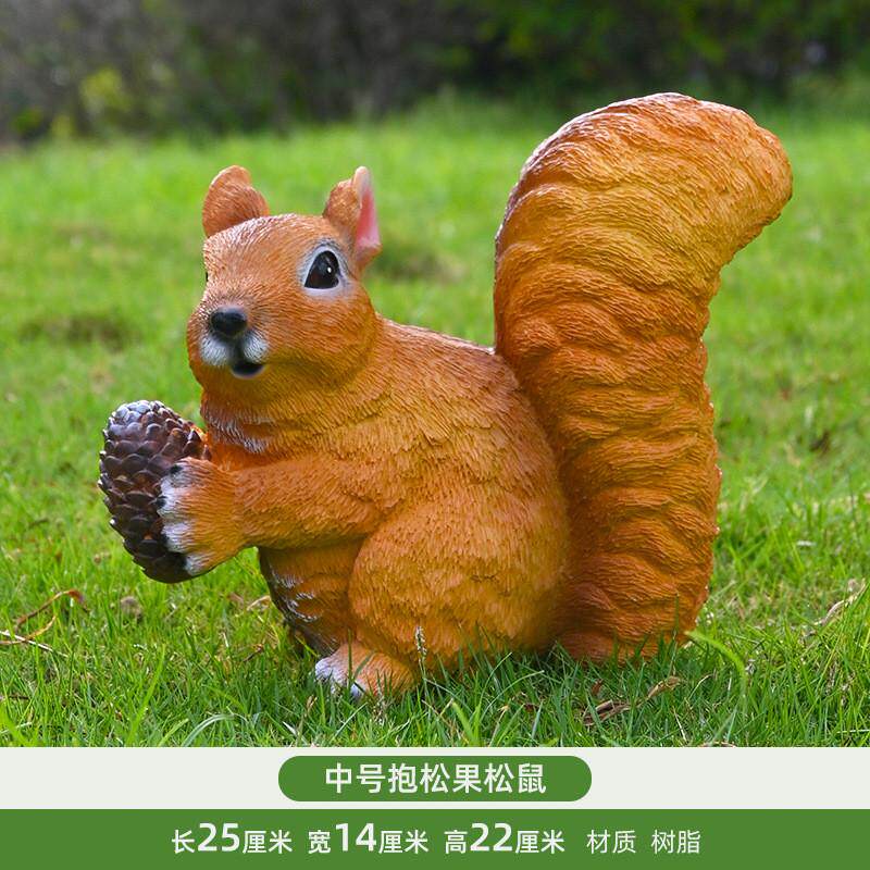 仿真松鼠挂件户外庭院摆件树脂工艺品花园小区园林景观装饰