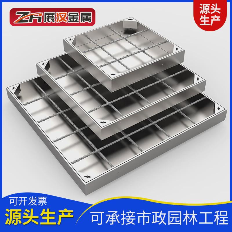 800*800方形304不锈钢井盖污水电力装饰不锈钢沙井盖隐形井盖厂家