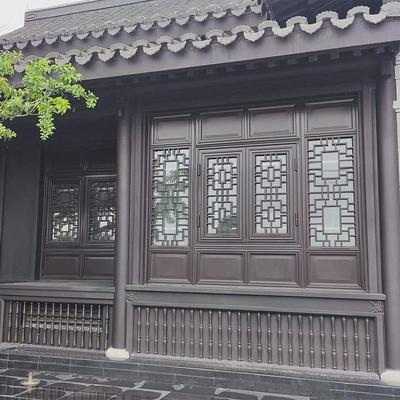 旧城改造民宿仿古门窗断桥仿古窗复古酒楼古建筑中式窗户铝合金
