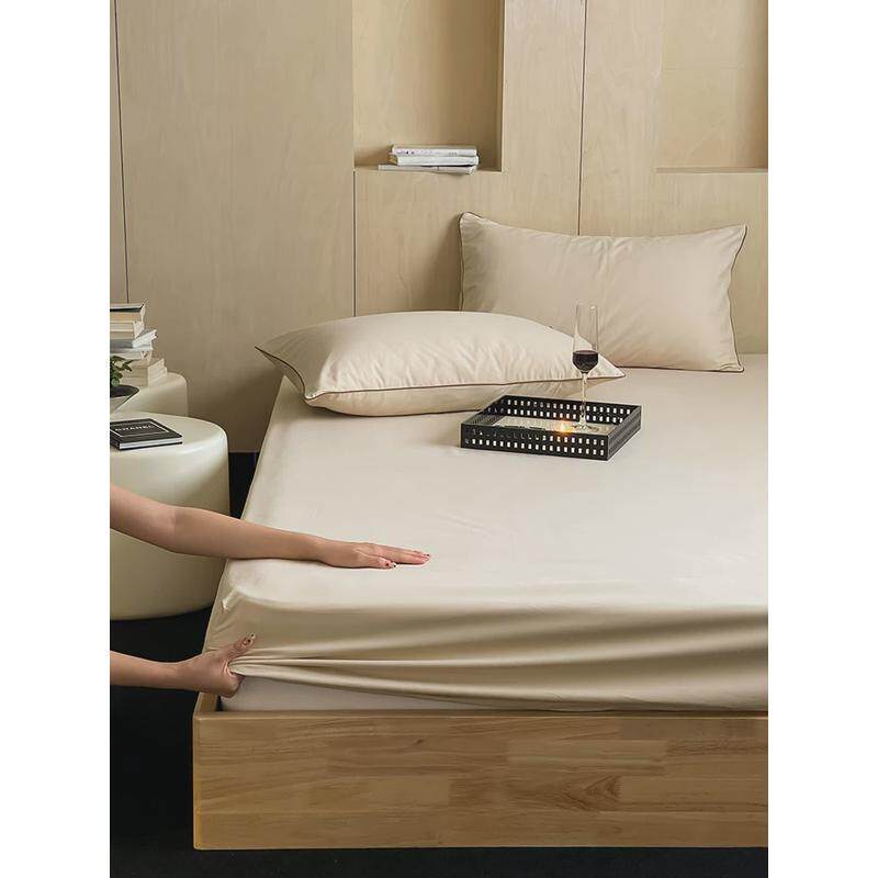 gz6m床笠加厚100s长绒棉磨毛贡缎床单简约1.5/1.8m双人床保