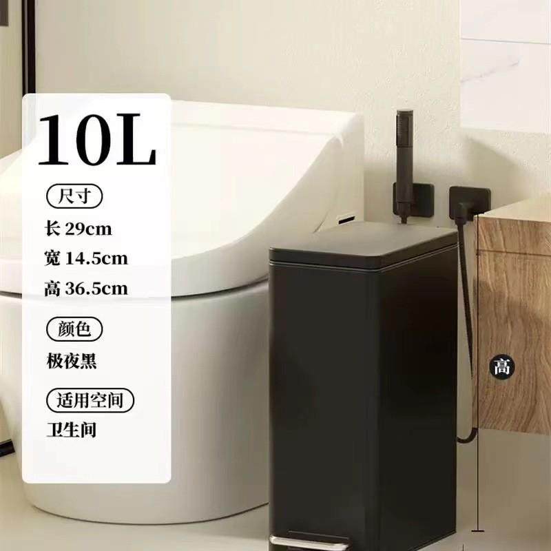 2024新款厨房垃圾桶挂式家用免弯腰小号厨余带盖壁挂颜高值按压式
