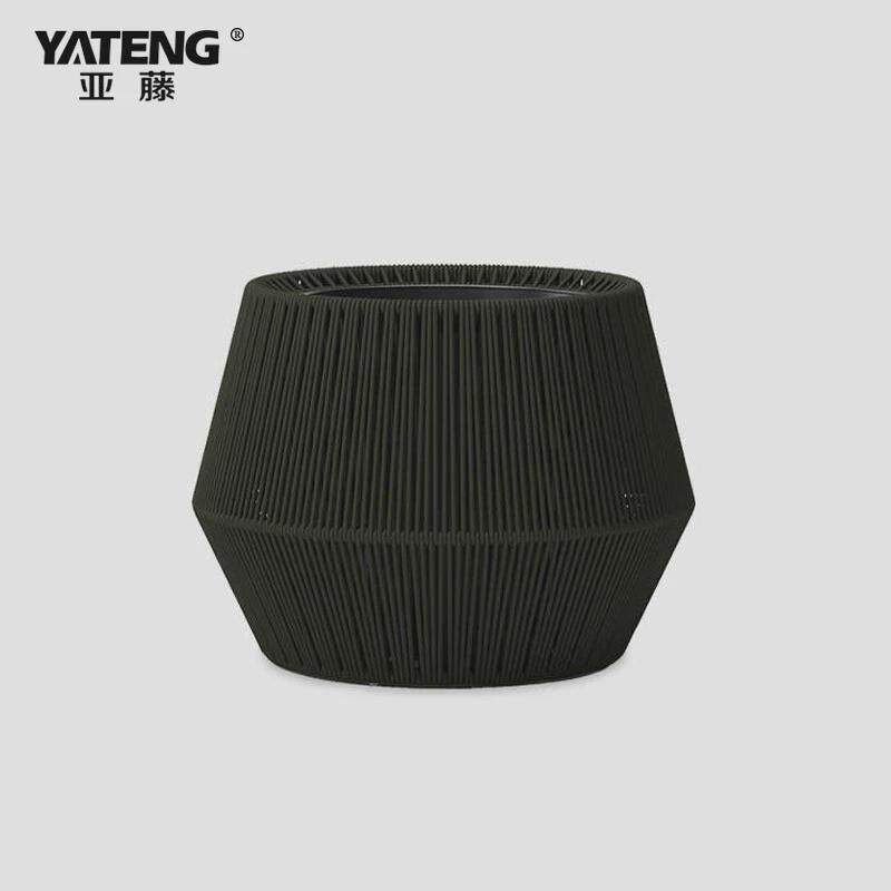 沃登户外绳编茶几圆墩设计师样板房创意阳台花盆藤编圆几花园圆凳