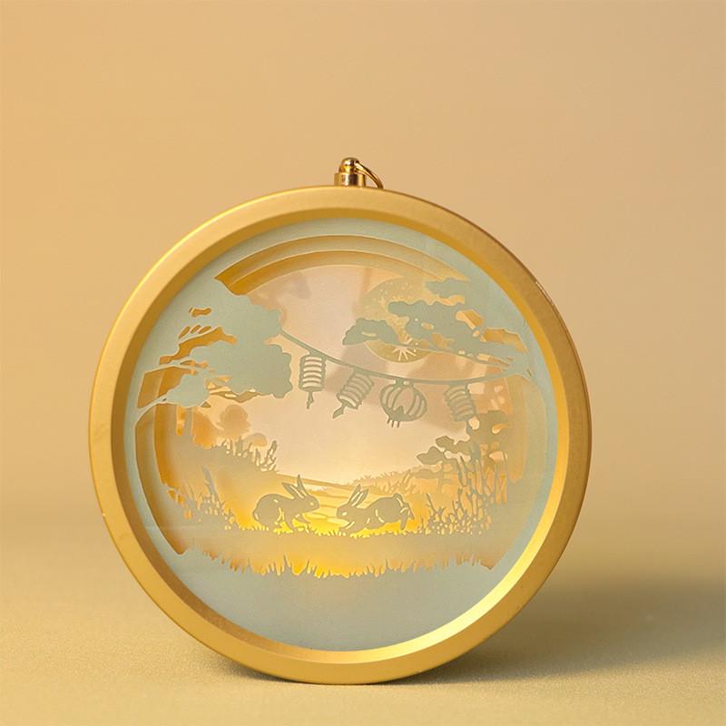 春节灯笼手提diy手工材料包文创纸雕灯中秋创意夜灯企业年会礼品