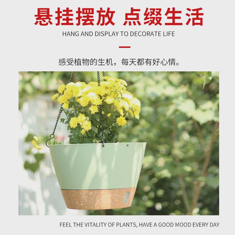 垂吊吊篮盆室内室外花盆花器壁挂吊挂树脂桌面花卉花绿萝简约装饰