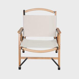 万米特户外实木沙滩椅野营露营折叠靠背躺椅可拆卸榉木帆布克纳椅