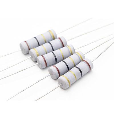 常用膜电阻5w5%1k/2k/3k/4k3/5k1/6k2/10k国产碳色环电阻批发