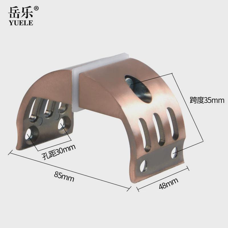 26x8大门拉手脚玻璃门移门把手配件不锈钢加厚古铜马蹄底座五金固
