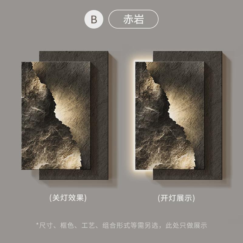 34n现代玄关装饰画轻奢抽象艺术砂岩肌理挂画感大气走廊过道