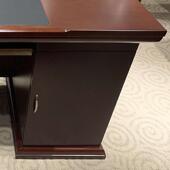 1.4米家用木皮电脑桌台式 1.6米单人办公桌胡桃色写字台实主管桌