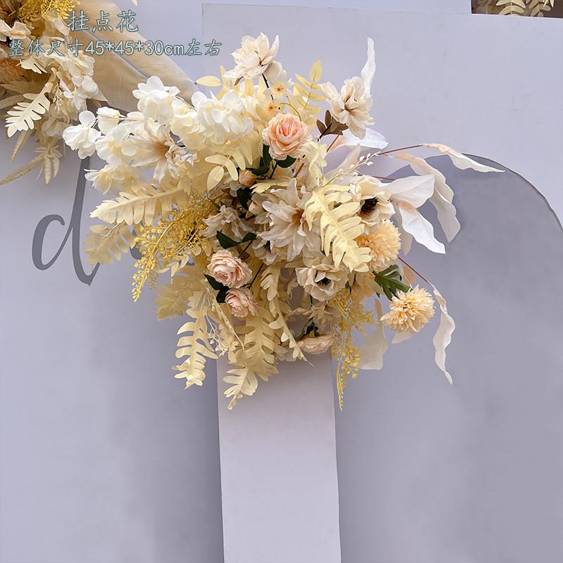 新款香槟色婚庆道具路引花地排花场地花套婚礼堂舞台摆件t台场地