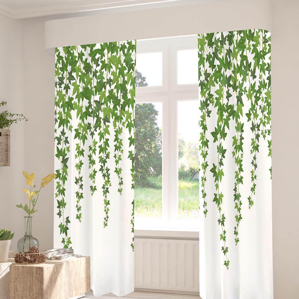 绿植加厚数码印花窗帘布全遮光北欧简约客厅卧室书房飘窗窗帘,居家布艺,成品窗帘,淘宝优惠券,粉丝福利购,淘宝优惠卷