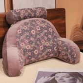 花布床头靠背垫家居夏季 三层纱靠垫腰枕床上玩手机看书椅子靠抱枕