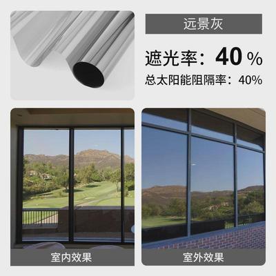 家里凉快了隔热膜防晒窗户遮光索遮阳玻璃贴膜阳台乐特