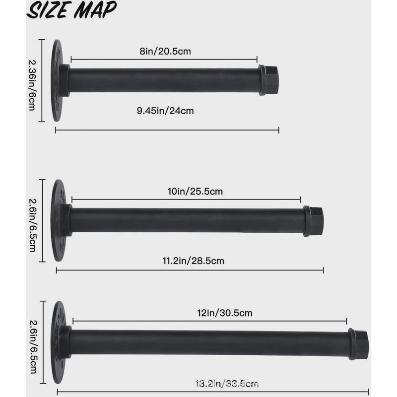 壁挂铁艺水管隔板工业风墙上置物架支撑托架美式铁艺支架收纳架