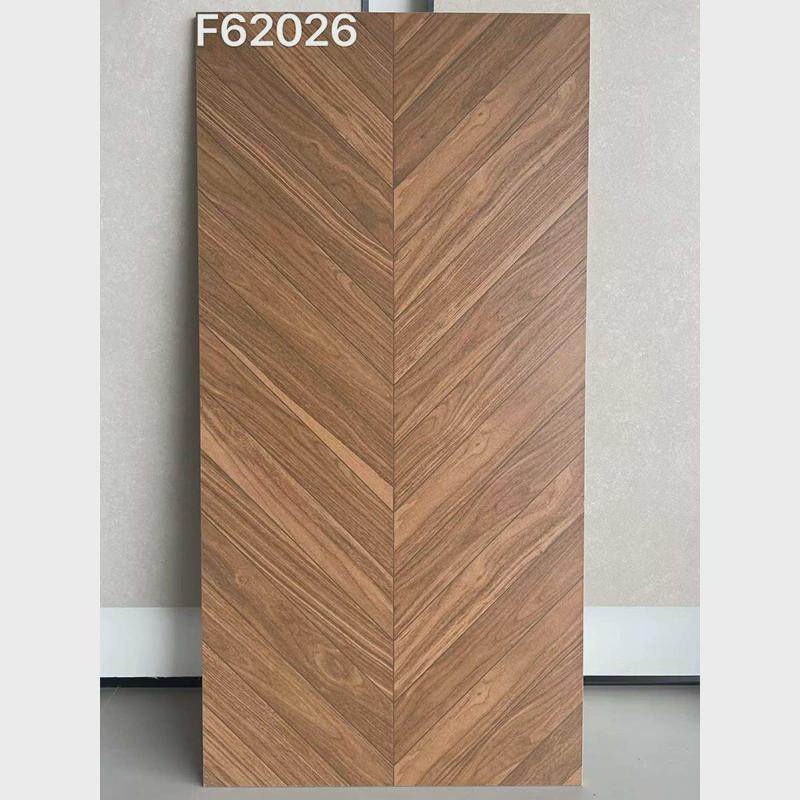 法式鱼骨纹木纹砖600x1200梧桐黄原木色胡桃木大板鱼骨纹木纹瓷砖