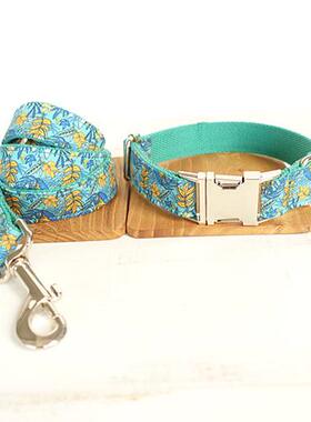 MUTTCO厂家供货热转印花宠物项圈牵引带套装大中小犬脖套UDC-066