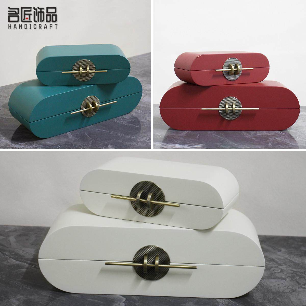 新中式木质收纳盒摆件样板房酒店玄关约烤漆首饰装饰盒软装饰品,家居饰品,饰品盒,淘宝优惠券,粉丝福利购,淘宝优惠卷