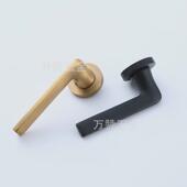 现代简约黑古铜黑色静音美式 锌合金锁木门锁具执手室内机械门锁