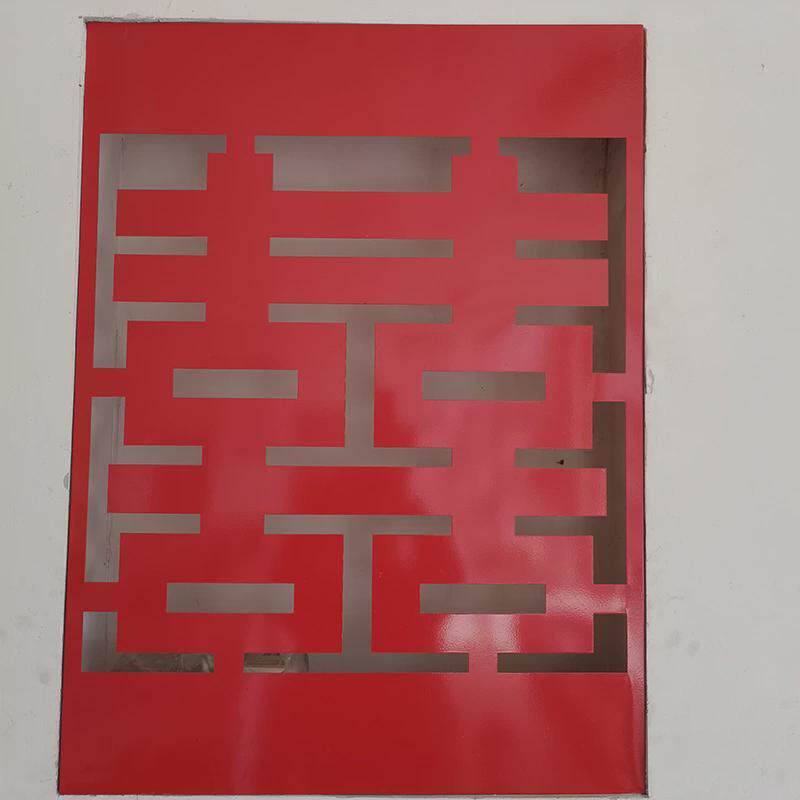 铝合金空调外机保护罩外墙装饰门头雕花镂空冲孔吊顶铝单板厂家