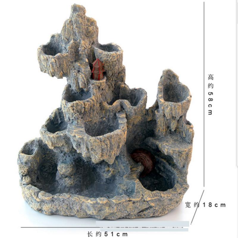 仿真树脂假山多肉植物摆件空中花园田园树脂绿植微景观花盆创意