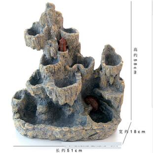 微景观树脂假山多肉植物花盆创意空中花园田园树脂绿植仿真摆件