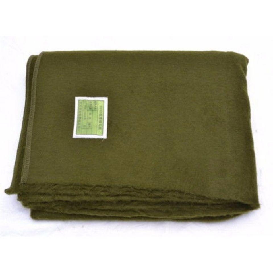 9qxc全新老库存2000克双人草绿色羊毛毯毛毯毯包边加厚保暖防潮其