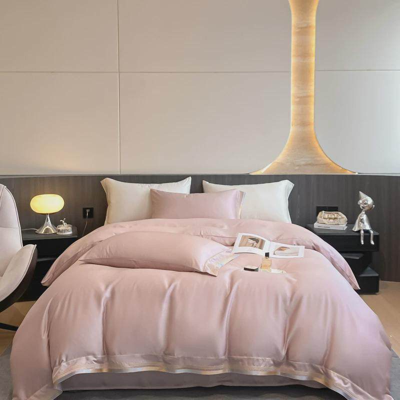 天丝刺绣四件套冰丝夏季床上用品干爽舒适裸睡不透气闷汗支持机洗,床上用品,床品套件/四件套/多件套,淘宝优惠券,粉丝福利购,淘宝优惠卷