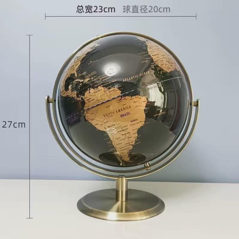 地球仪轻奢简约全英文摆件酒柜小号办公室书桌客厅家居摆件礼品