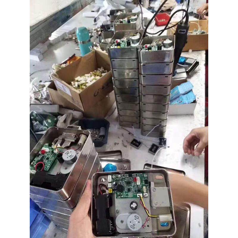 指纹密码刷卡锁免布线门禁遥控锁出租屋电控锁家用智能防盗电子锁