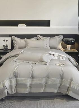 七星级酒店风180床上用品纯棉床单四件套亲肤裸睡全棉被套纯棉支