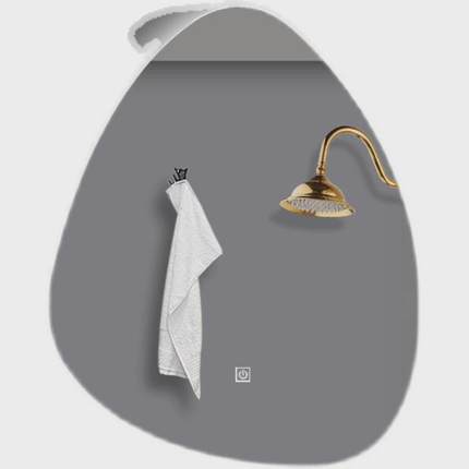 简约卫生间发光镜子智能led水滴浴室镜洗手台不规则异形镜子挂墙