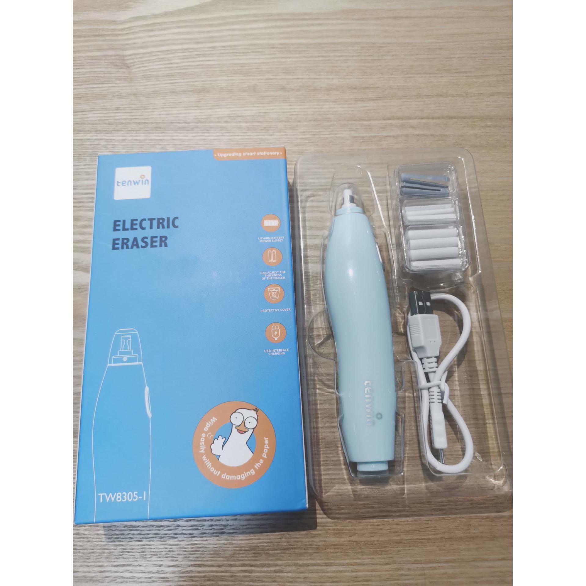 TENWIN电动素描高光橡皮擦笔美术生用擦干净小学生橡皮擦TW8305