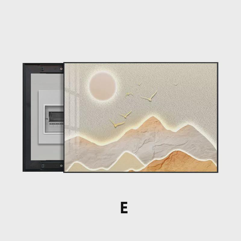 配电箱金山电表箱装饰画轻奢高级感推拉遮挡日照挂画壁画