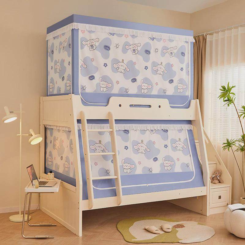 梯形印花遮光子母床蚊帐上下铺卡通书架款儿童双层床蚊帐,床上用品,蚊帐,淘宝优惠券,粉丝福利购,淘宝优惠卷