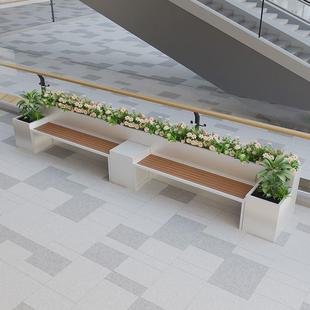 户外座椅座凳卡座广场组合铁艺花箱商业街休息凳景观花池室外阳台