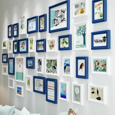 包邮【金零点9254】保罗高更/小清新/实木相框创意照片墙/相框墙