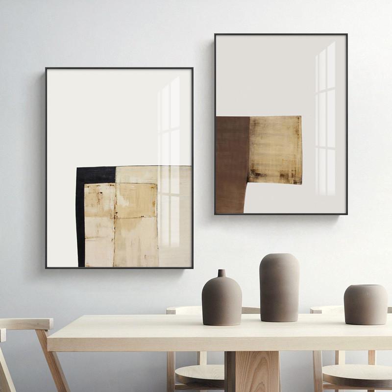现代简约抽象色块装饰画创意个性客厅挂画餐厅壁画北欧风墙画小众图片