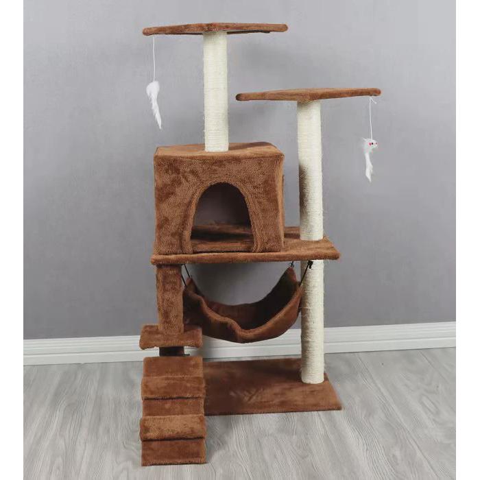 猫爬架爬猫树一体猫屋猫跳台猫抓柱猫咪猫窝架大型实木猫架子