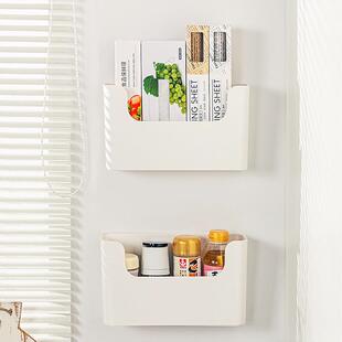 9wor厨房柜门收纳盒墙上门后置物架挂墙橱柜壁挂收纳架窄长型整