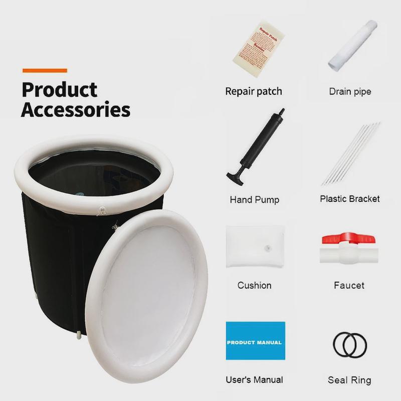 工厂现货pvc浴桶大人折叠沐浴桶夹棉网红保温抖音款泡澡桶冰桶