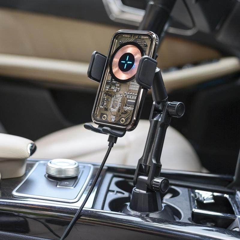 新款透明车载水杯座手机无线15W电动夹手机支撑架夹风,汽车用品/电子/清洗/改装,车载手机支架/手机座,淘宝优惠券,粉丝福利购,淘宝优惠卷