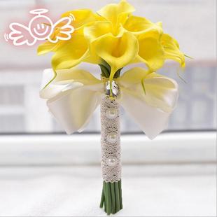 永恒天使d38918朵马蹄莲圆款 新娘手捧花实价