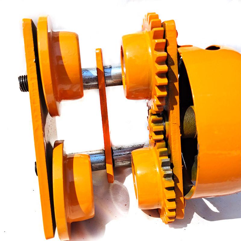 道滑轮手推手拉跑车起重龙门架单轨工字钢手拉跑车1t2t5t手推跑车